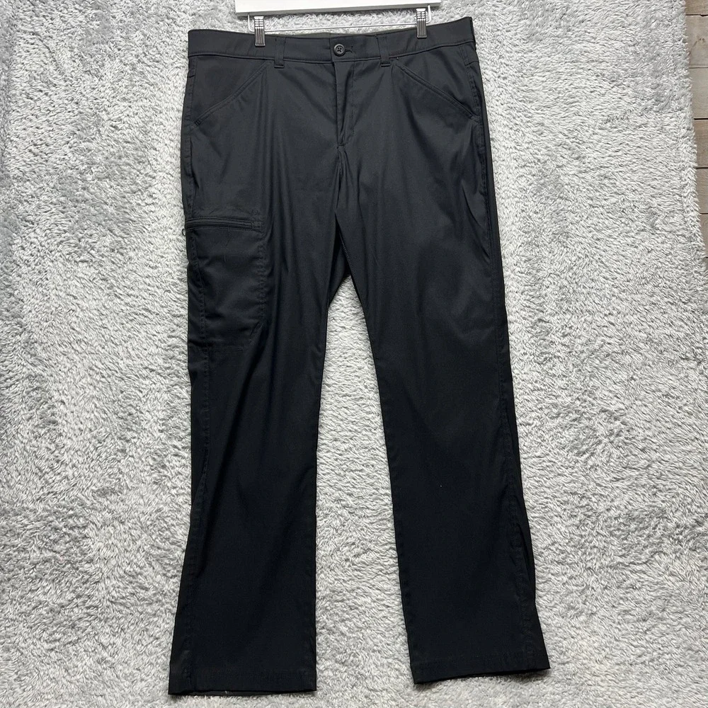 Eddie Bauer Pants Mens 38x32 Black Rainier‎ Tech Performance Outdoor Hiking